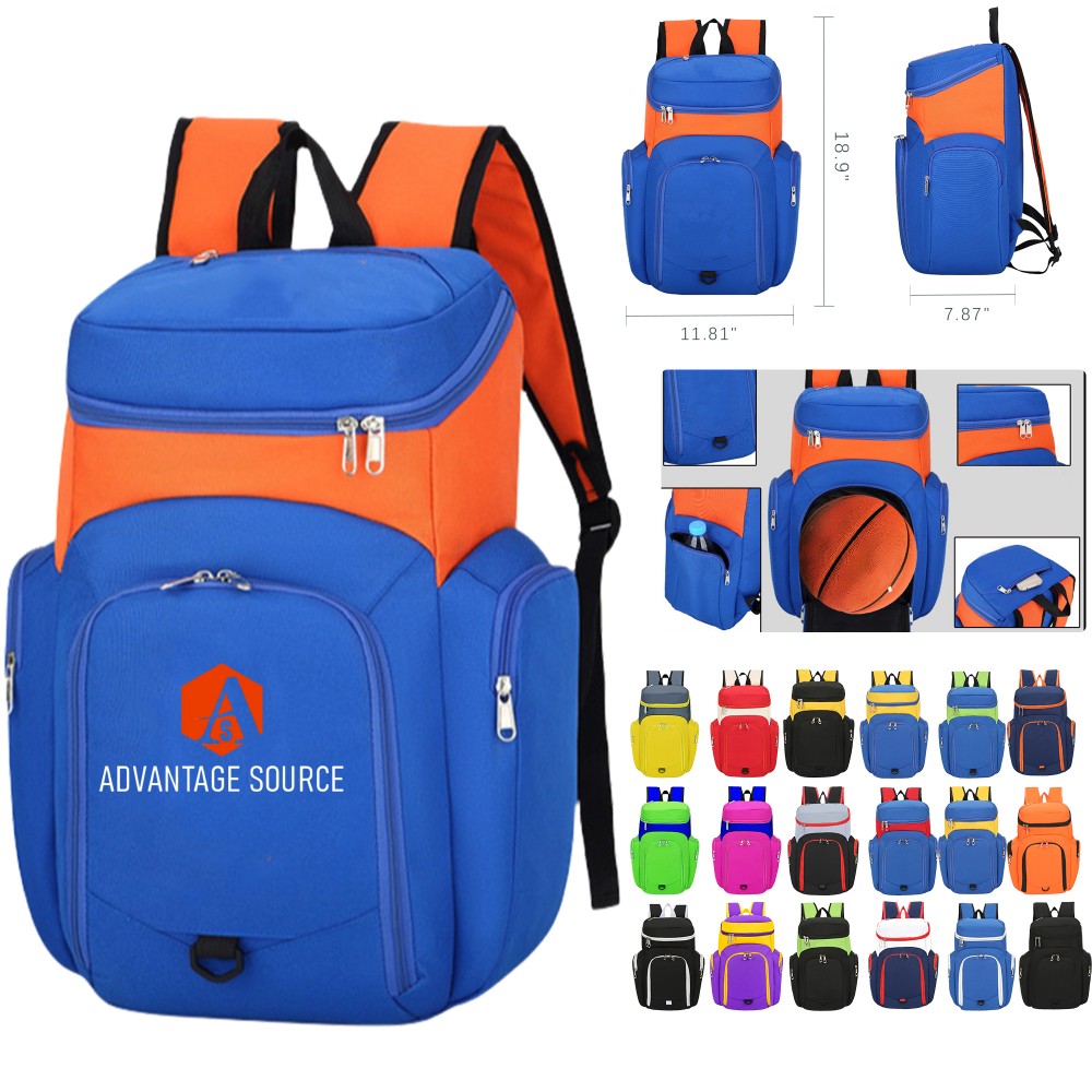 900D Oxford Basketball Sports Backpack Water Resistant Custom Printed 900D Oxford Basketball Sports Backpack Water Resistant Custom Printed