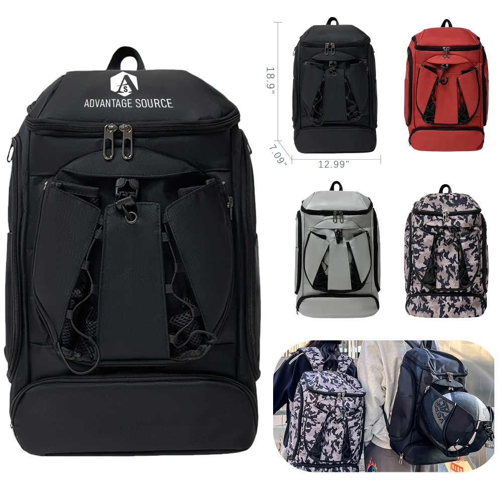 Custom Embroidered Large Capacity Outdoor Sports Backpack Multifunction