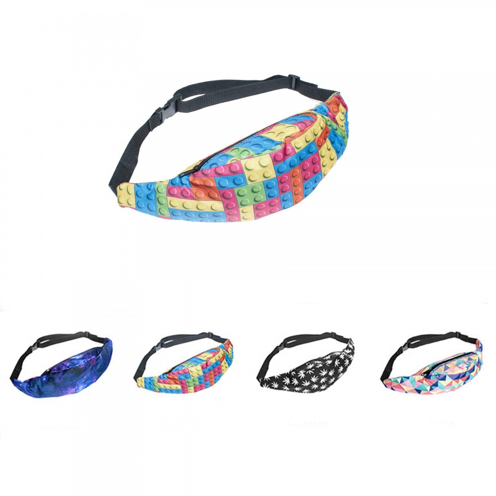 Custom Printed 3D Printed Waterproof Fanny Pack Custom Printed 3D Printed Waterproof Fanny Pack