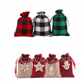Logo Imprinted Christmas Drawstrings Burlap Goody Gift Bags  Logo Imprinted Christmas Drawstrings Burlap Goody Gift Bags