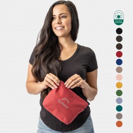 Logo Imprinted TERRA THREAD - Eco friendly Makeup Bag Sustainable GOTS & Fair Trade Certified  Logo Imprinted TERRA THREAD - Eco friendly Makeup Bag Sustainable GOTS & Fair Trade Certified