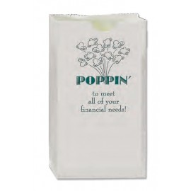 White Popcorn Bags (4 1/4"x2 3/8"x8 3/16") with Logo