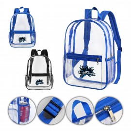 Heavy Duty Security Clear PVC School Backpack with Logo  Heavy Duty Security Clear PVC School Backpack with Logo