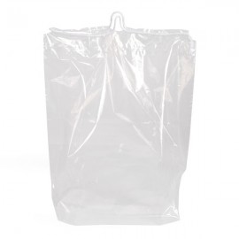 Custom Embroidered Stock Clear Plastic Cotton Drawstring Bag (14" x 16" x 6")