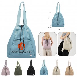 Custom Printed Waterproof Fabric Drawstring Backpack  Custom Printed Waterproof Fabric Drawstring Backpack