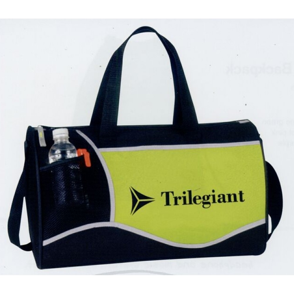Color Trim Sport Duffel Bag Custom Embroidered
