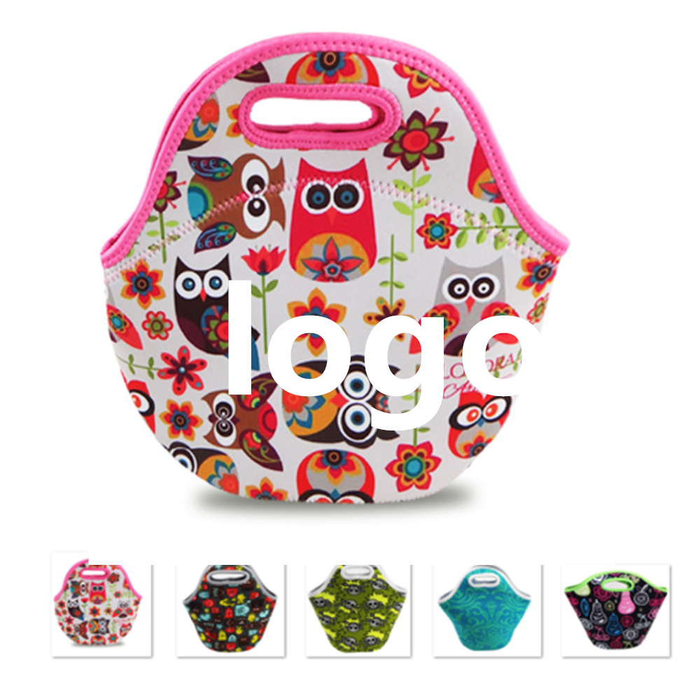 Custom Printed Kids Neoprene Lunch Tote Bag Custom Printed Kids Neoprene Lunch Tote Bag