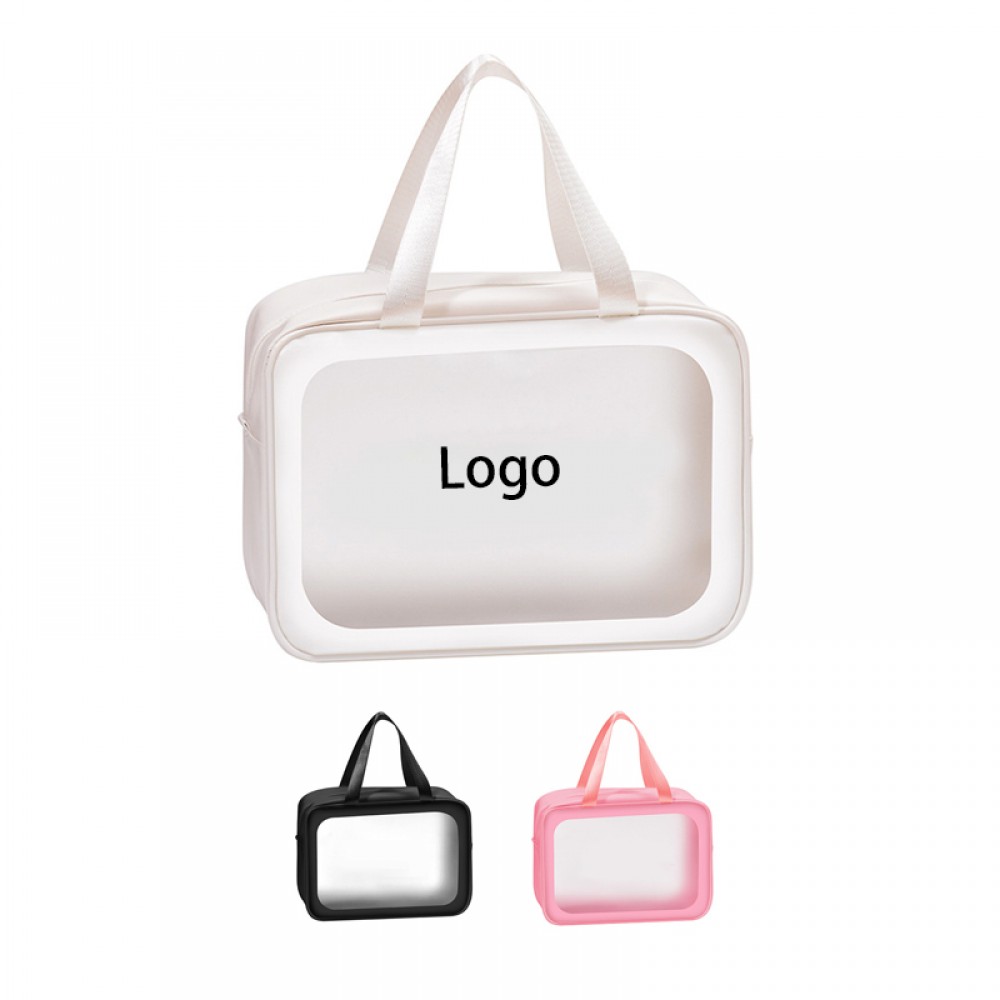 2 in 1 Waterproof Toiletry Bag and Makeup Bag Logo Imprinted