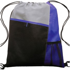 Mesh Pocket Drawstring Backpacks Custom Printed  Mesh Pocket Drawstring Backpacks Custom Printed