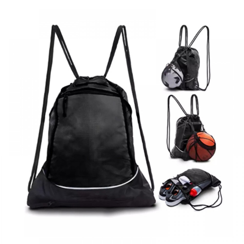 Drawstring Bag With Mesh Net with Logo Drawstring Bag With Mesh Net with Logo