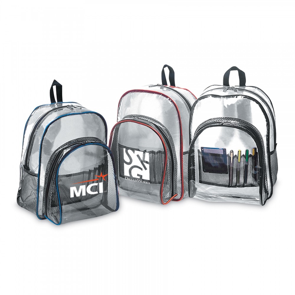 Standard Clear Backpack Logo Imprinted