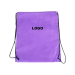 Purple Non-Woven Custom Drawstring Backpack Logo Imprinted