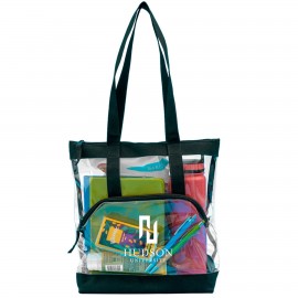 Saratoga Clear Tpu Stadium Tote with Logo