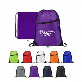 Logo Imprinted Lightweight Budget Drawstring Backpack 13" X 18"  Logo Imprinted Lightweight Budget Drawstring Backpack 13" X 18"