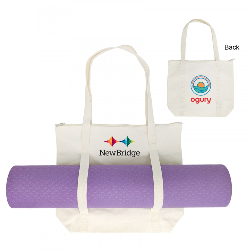Custom Printed 14 oz. Canvas Yoga Tote Bag