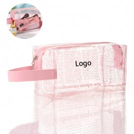 Logo Imprinted Waterproof Clear Toiletry Bag Cosmetic Bag