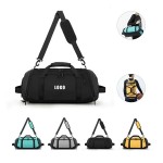 Gym Duffel Bag with Shoe Compartment Custom Printed