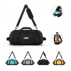 Gym Duffel Bag with Shoe Compartment Custom Printed