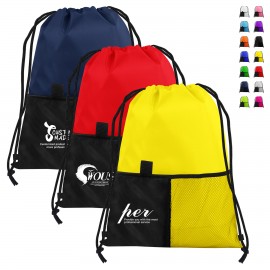 Logo Imprinted Thickened 420D Oxford Cloth Marathon Sports Drawstring Bag