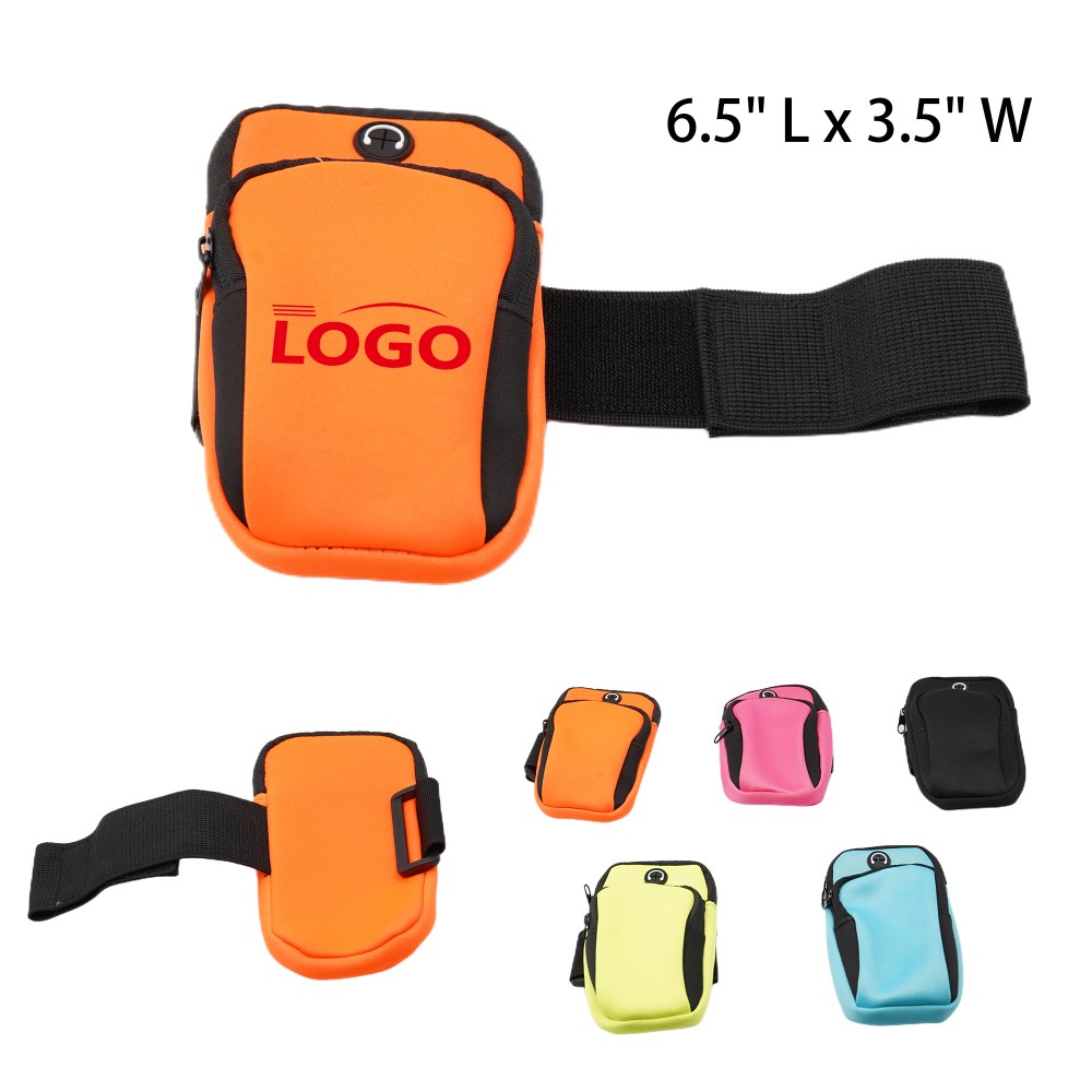 Sports Armband Case for Mobile Phone Holder Running Arm Bag Custom Embroidered