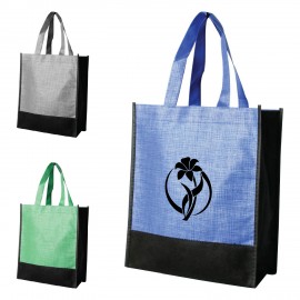 Custom Embroidered Compact Non-Woven Shopper with Expandable Gusset  Custom Embroidered Compact Non-Woven Shopper with Expandable Gusset