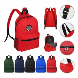 Logo Branded Budget-Friendly 16" Heavy-Duty Backpack  Logo Branded Budget-Friendly 16" Heavy-Duty Backpack