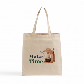 Custom Printed Flat Lite Cotton Tote (Natural)
