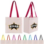 Custom Printed Cotton Tote with Color Handle