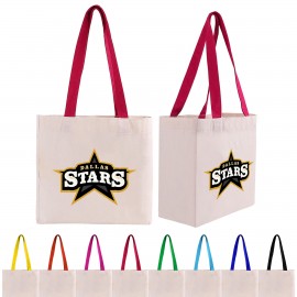 Custom Printed Cotton Tote with Color Handle