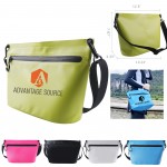 Logo Imprinted PVC Waterproof Shoulder Bag W/ Zipper For