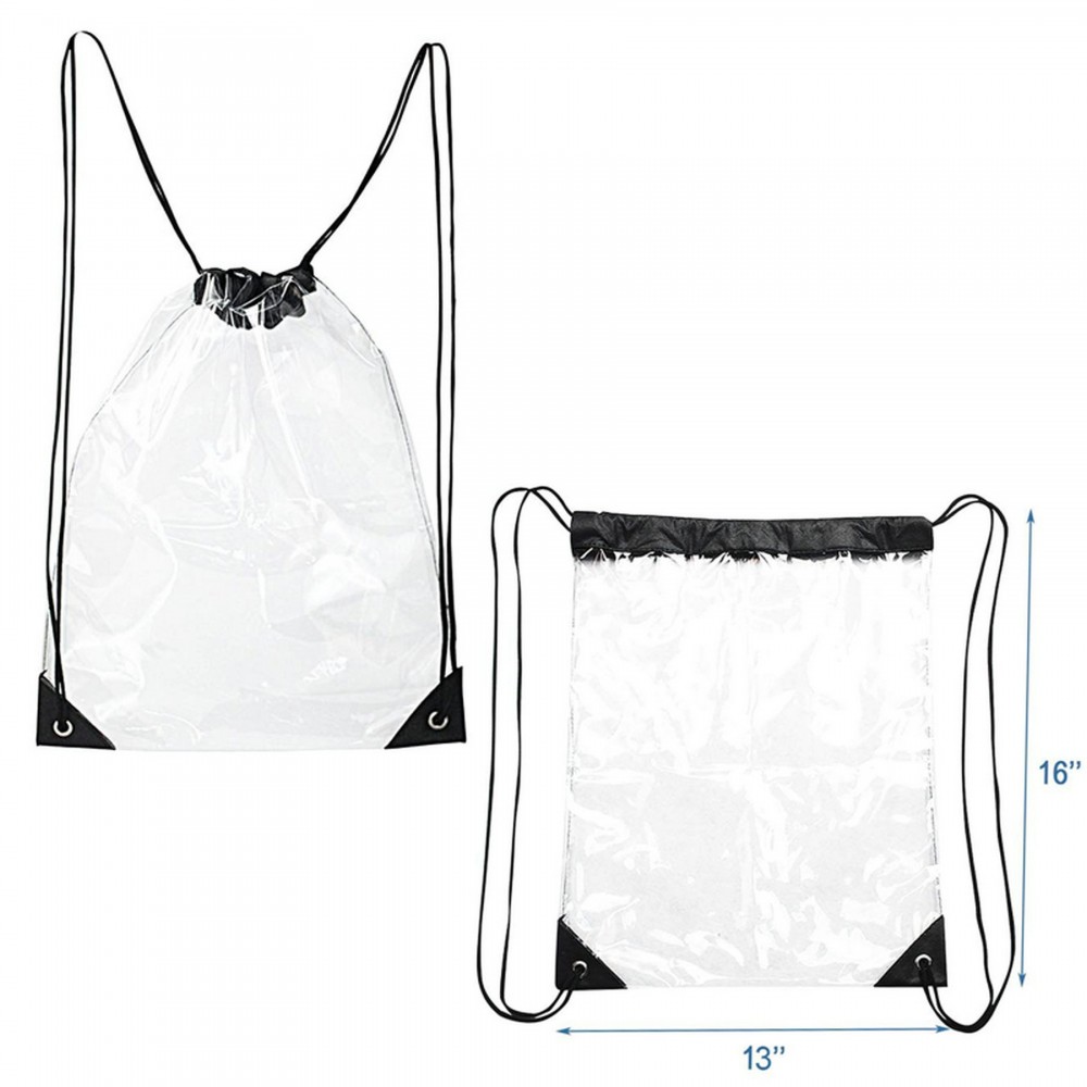 Custom Printed Transparent PVC Drawstring Bag Custom Printed Transparent PVC Drawstring Bag
