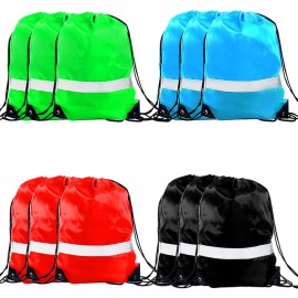Customized Safety Reflective Drawstring Backpack