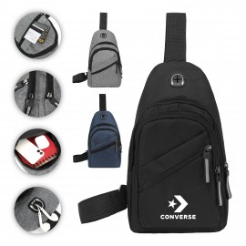 Crossbody Sling Backpack with Logo