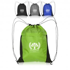 Custom Printed Mesh Accent Drawstring Backpacks  Custom Printed Mesh Accent Drawstring Backpacks