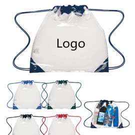 Clear Drawstring Backpack with Logo