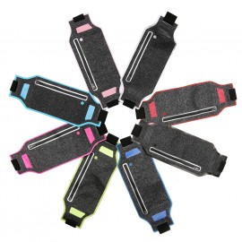Logo Branded Lightweight Fanny Pack w/ Reflective Strip  Logo Branded Lightweight Fanny Pack w/ Reflective Strip