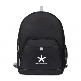 Custom Printed Repeat Recycled Poly Backpack - Medium Grey  Custom Printed Repeat Recycled Poly Backpack - Medium Grey