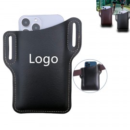 Pu Phone Holster Waist Bag Logo Imprinted  Pu Phone Holster Waist Bag Logo Imprinted