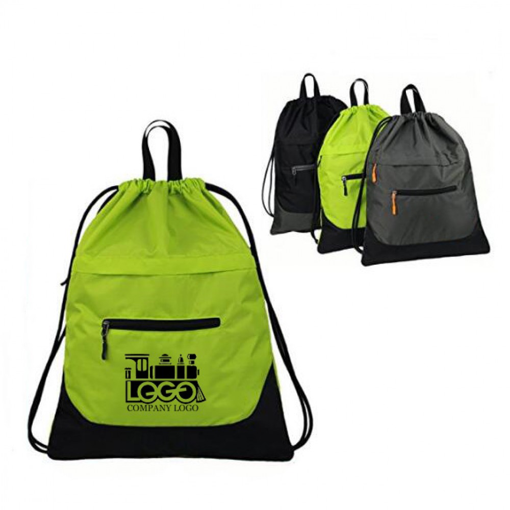 Custom Embroidered Sports Gym String Drawstring Backpack Custom Embroidered Sports Gym String Drawstring Backpack