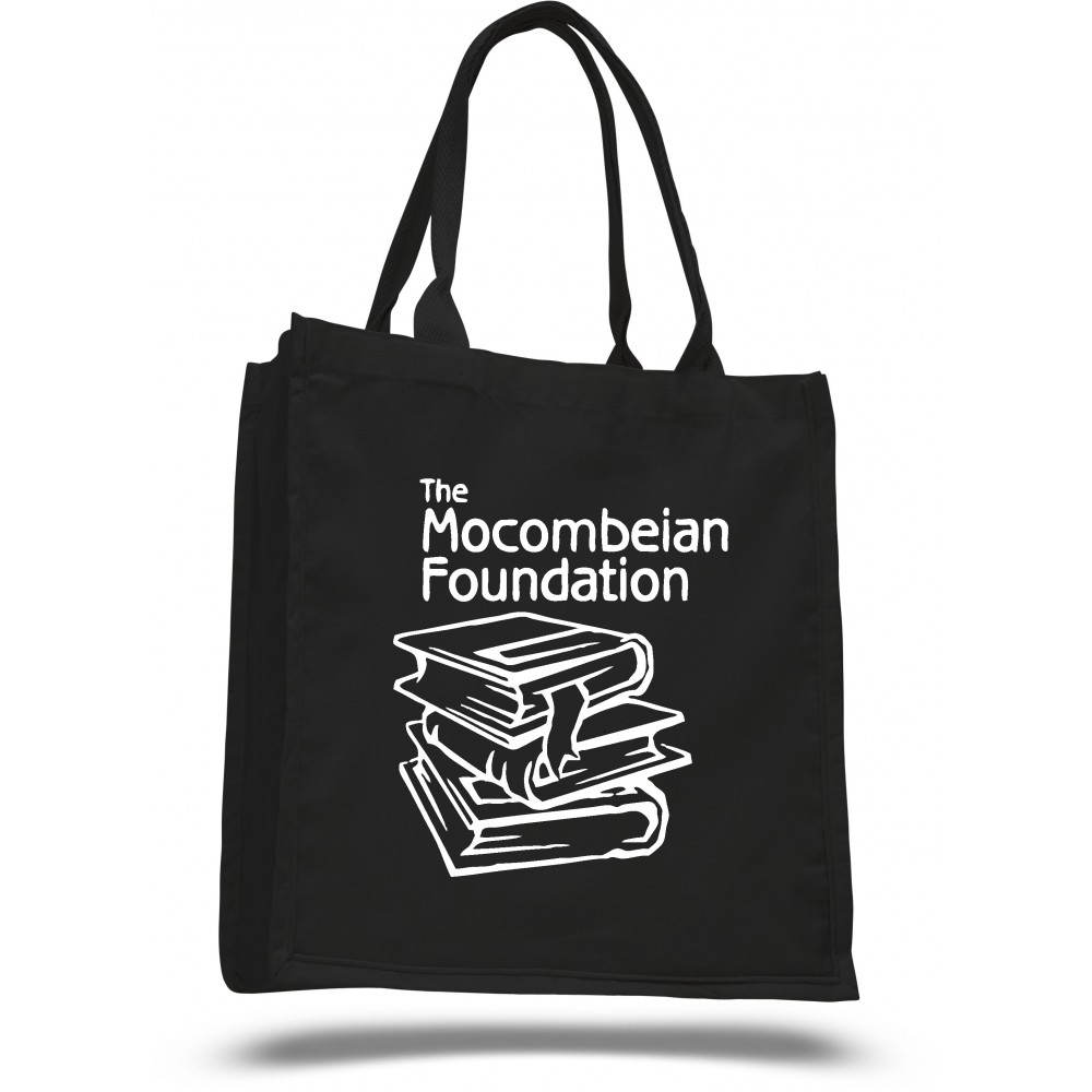 Logo Imprinted Fancy Cotton Shopper Bag - Colored Logo Imprinted Fancy Cotton Shopper Bag - Colored