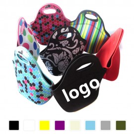 Logo Imprinted Neoprene School Lunch Tote Bag With Handle  Logo Imprinted Neoprene School Lunch Tote Bag With Handle