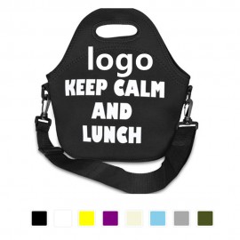 Custom Embroidered Neoprene Lunch Bag With Strap  Custom Embroidered Neoprene Lunch Bag With Strap