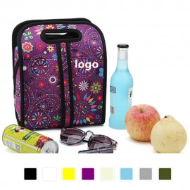 Neoprene Lunch Food Drink Tote With Shoulder Strap Custom Embroidered  Neoprene Lunch Food Drink Tote With Shoulder Strap Custom Embroidered