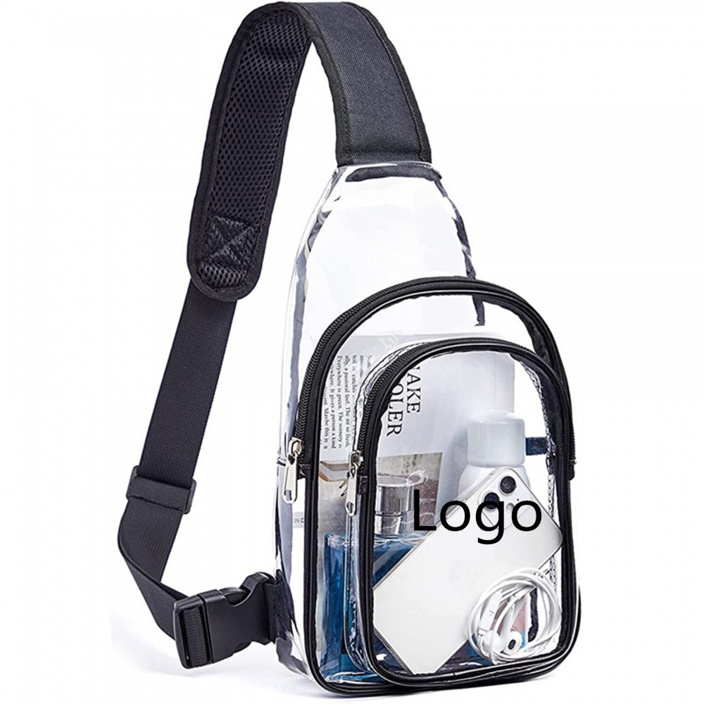 Custom Printed Clear Shoulder Crossbody Backpack