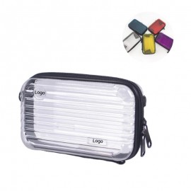 Logo Imprinted Clear Portable Makeup Bag  Logo Imprinted Clear Portable Makeup Bag