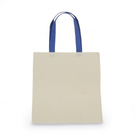 Economical Cotton Tote Bag Natural Body with Color Handles Custom Printed