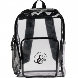 Lucent Deluxe Clear PVC Backpack Logo Imprinted  Lucent Deluxe Clear PVC Backpack Logo Imprinted