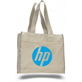 Canvas Tote Bag w/5.25" Gusset (14"x12") Custom Embroidered