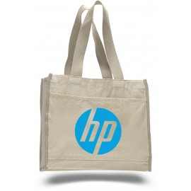 Canvas Tote Bag w/5.25" Gusset (14"x12") Custom Printed  Canvas Tote Bag w/5.25" Gusset (14"x12") Custom Printed