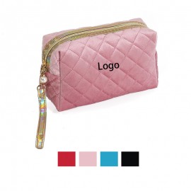Velvet Argyle Toiletry Bag Cosmetic Bag Custom Printed  Velvet Argyle Toiletry Bag Cosmetic Bag Custom Printed